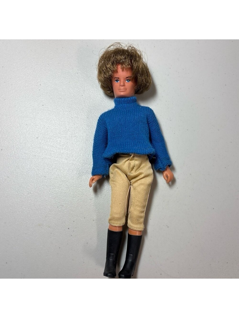 Vintage Pedigree Paul Doll Sindy's Boyfriend Marked 040001 Blue Sweater Boots